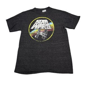 Star Wars Shirt Mens Small Gray Tie Fighter Movie Tee Dark Side The Force Tee
